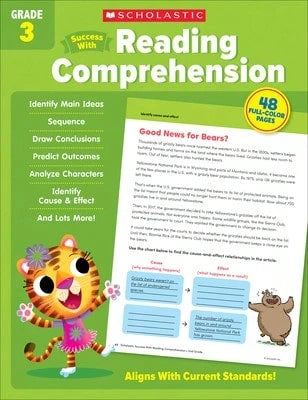 Pre-Owned Scholastic Success With Reading Comprehension Grade 3 Workbook (Paperback) By Scholastic Teaching Resources