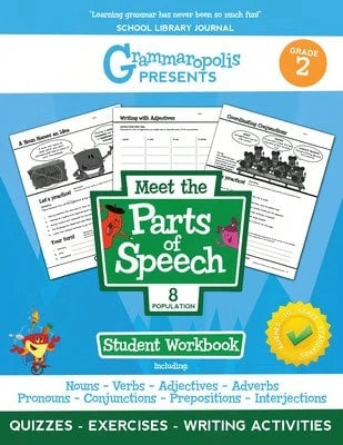 Pre-Owned The Parts Of Speech Workbook, Grade 2 (Paperback) By Coert Voorhees, Grammaropolis