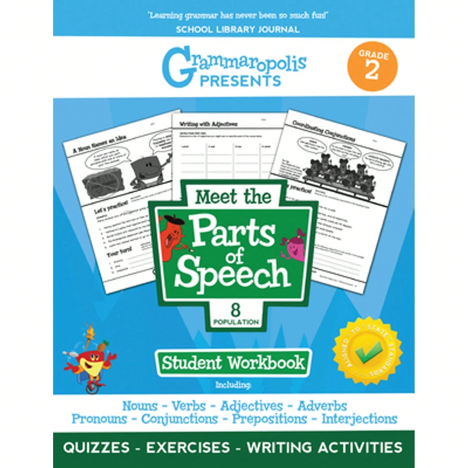 Pre-Owned The Parts Of Speech Workbook, Grade 2 (Paperback) By Coert Voorhees, Grammaropolis