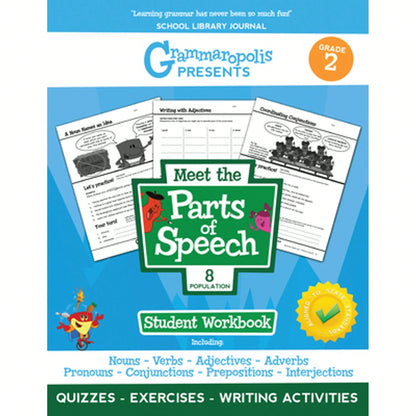 Pre-Owned The Parts Of Speech Workbook, Grade 2 (Paperback) By Coert Voorhees, Grammaropolis