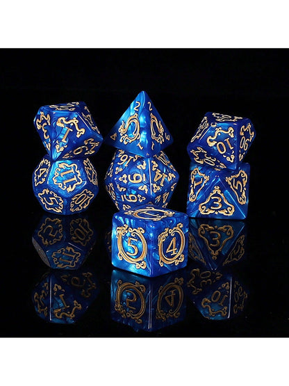 Premium Multi-Sided Dice Set (7 Pieces) Dragon Dice For D&D Roleplaying Game MTG Tabletop Games The Perfect Gaming Gift For Halloween, Christmas, And Fantasy Roleplaying Adventures!
