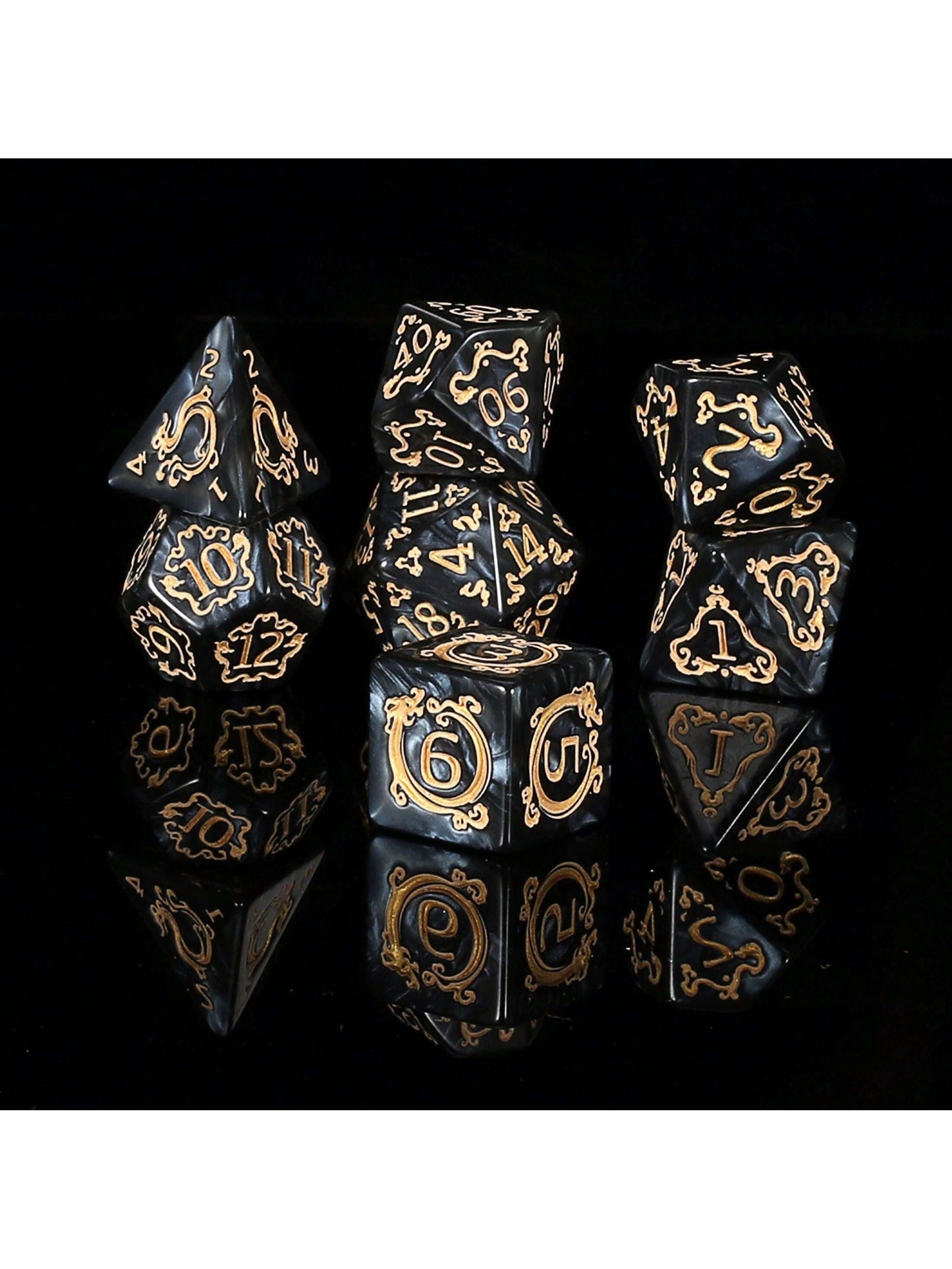 Premium Multi-Sided Dice Set (7 Pieces) Dragon Dice For D&D Roleplaying Game MTG Tabletop Games The Perfect Gaming Gift For Halloween, Christmas, And Fantasy Roleplaying Adventures!