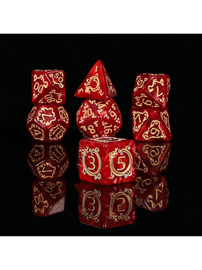 Premium Multi-Sided Dice Set (7 Pieces) Dragon Dice For D&D Roleplaying Game MTG Tabletop Games The Perfect Gaming Gift For Halloween, Christmas, And Fantasy Roleplaying Adventures!