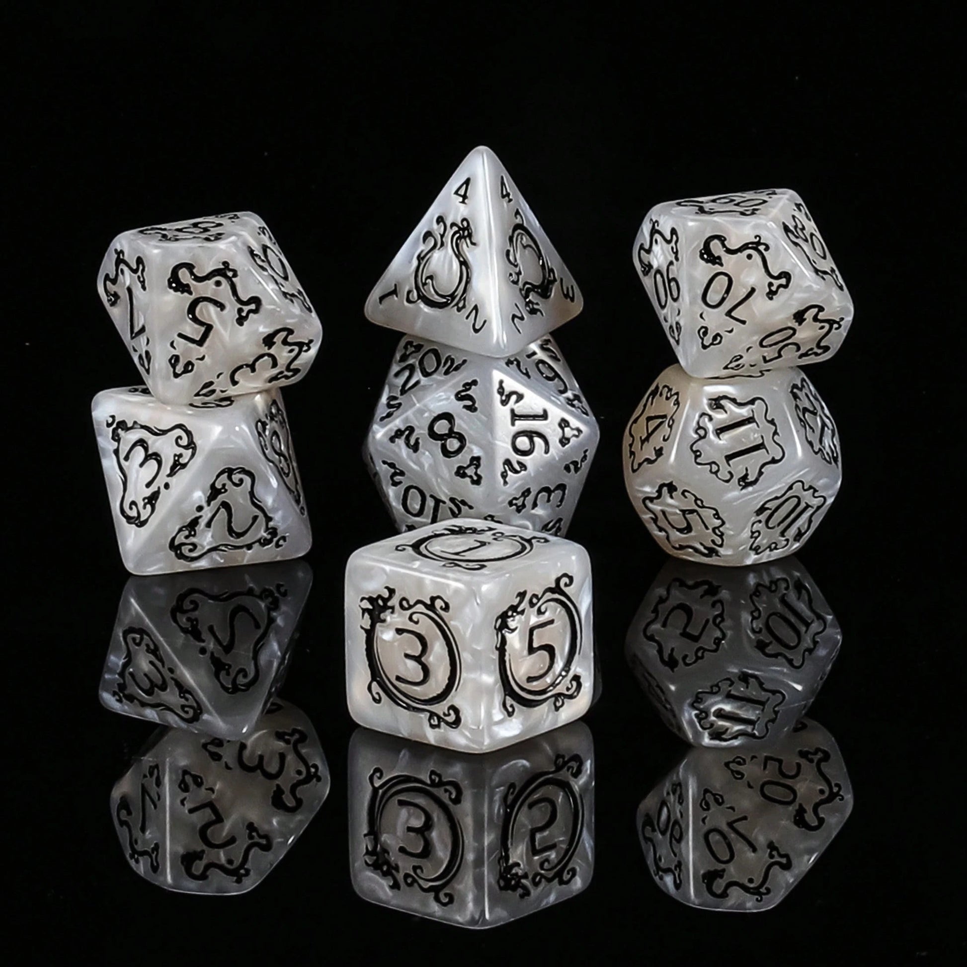 Premium Multi-Sided Dice Set (7 Pieces) Dragon Dice For D&D Roleplaying Game MTG Tabletop Games The Perfect Gaming Gift For Halloween, Christmas, And Fantasy Roleplaying Adventures!