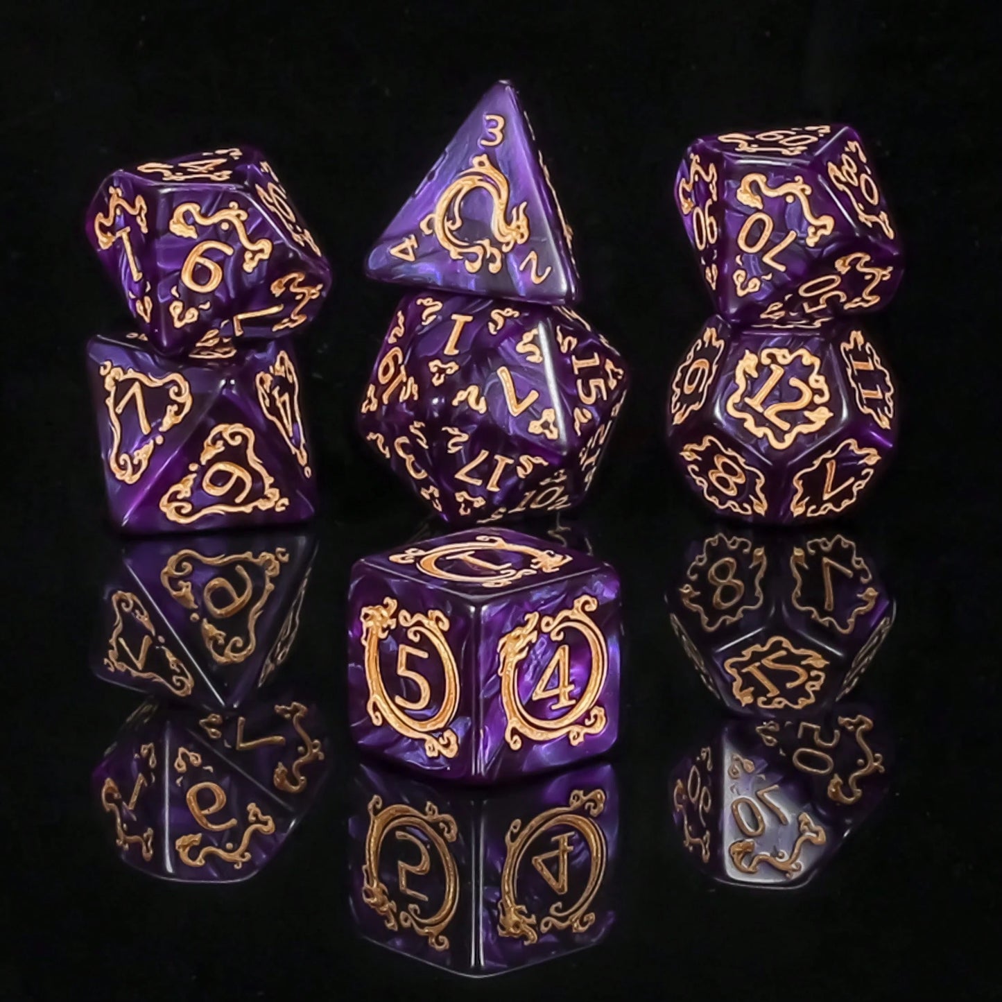 Premium Multi-Sided Dice Set (7 Pieces) Dragon Dice For D&D Roleplaying Game MTG Tabletop Games The Perfect Gaming Gift For Halloween, Christmas, And Fantasy Roleplaying Adventures!