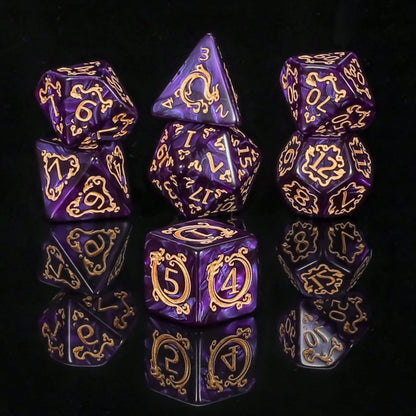 Premium Multi-Sided Dice Set (7 Pieces) Dragon Dice For D&D Roleplaying Game MTG Tabletop Games The Perfect Gaming Gift For Halloween, Christmas, And Fantasy Roleplaying Adventures!