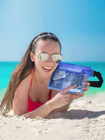 PVC Waterproof Phone Bag, Summer Outdoor Sports Waterproof Bag, Outdoor Sports Beach Phone Protection Bag, Swimming Diving Protection Case, Back To School Essential, Waterproof Bag, Beach Bag, Beach A