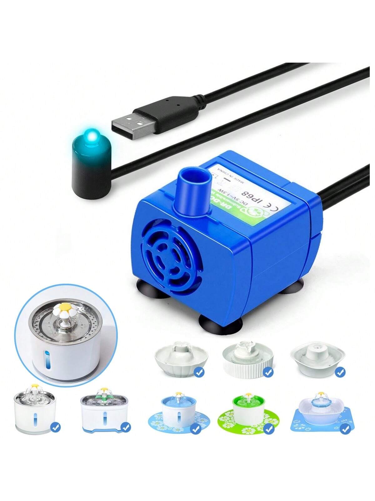 Quiet And Efficient Pet Water Pump- Replacement Motor Accessories For Cat Water Fountain And Dispenser- Keep Your Pet Hydrated And Healthy