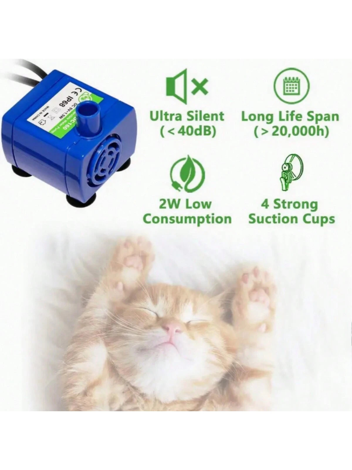 Quiet And Efficient Pet Water Pump- Replacement Motor Accessories For Cat Water Fountain And Dispenser- Keep Your Pet Hydrated And Healthy