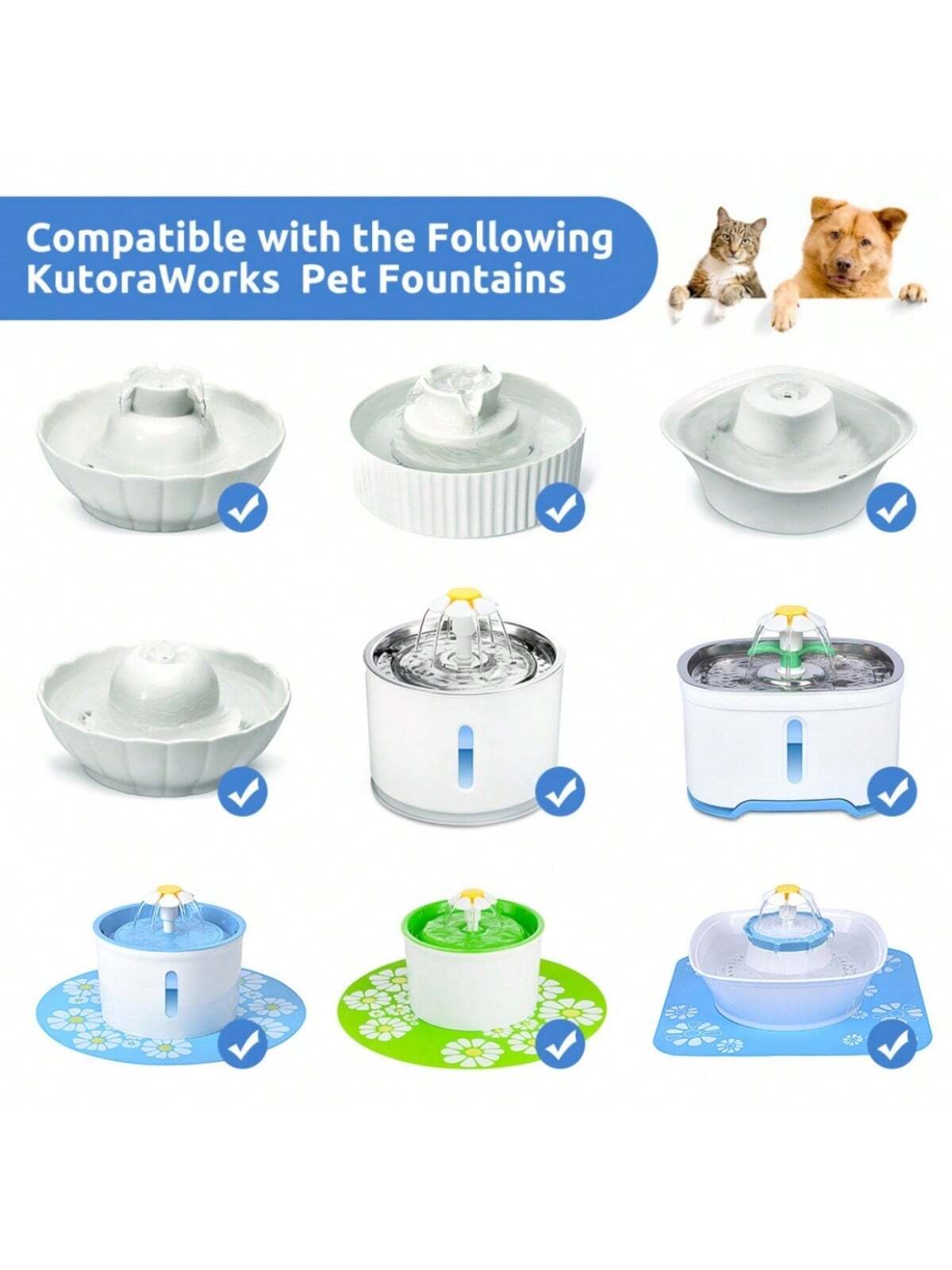 Quiet And Efficient Pet Water Pump- Replacement Motor Accessories For Cat Water Fountain And Dispenser- Keep Your Pet Hydrated And Healthy