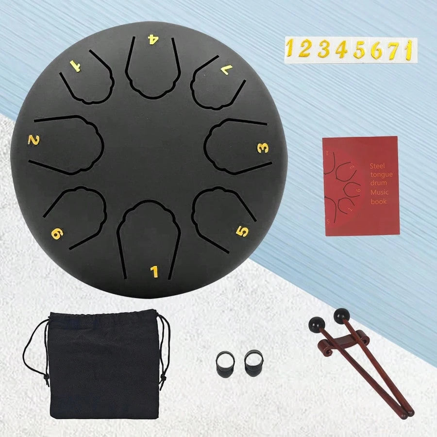 Rain Drum For Outside Garden, 6 Inches 8 Notes Steel Tongue Drum Rain Chime, Chakra Drum For Rain, Rain Drum For Outside Garden When It Rains, Drumsticks Adults Gift Sound Healing