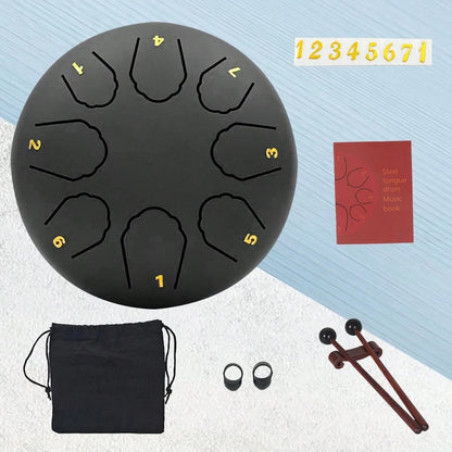 Rain Drum For Outside Garden, 6 Inches 8 Notes Steel Tongue Drum Rain Chime, Chakra Drum For Rain, Rain Drum For Outside Garden When It Rains, Drumsticks Adults Gift Sound Healing