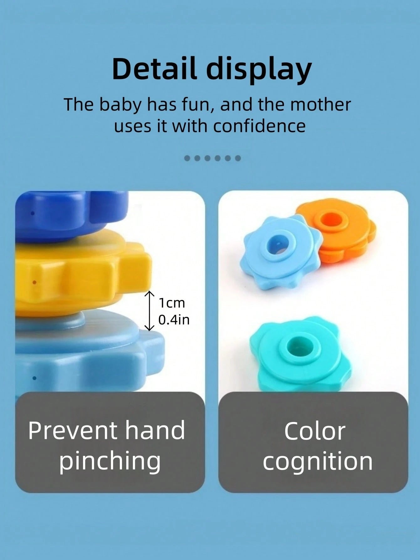 Rainbow Tower Rotating Stacking Toy, Colorful Rings, Children's Educational Early Learning Toy Block Shape Matching, Rotating Toy, Attention Autism Bucket Toy, Rotating Toy, Stacking Toy, Stacking Rin