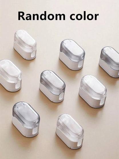 Random Color Wall-Mounted Toothbrush Holder, Simple Dustproof Design With Self-Closing Cover, No Drilling Required Home Bathroom Decor Fall Decor Back To School