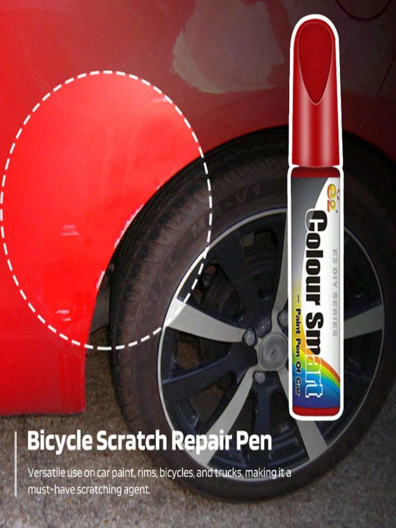rayhong 12ml Color Smart Car Tauch Up Scratch Repair Pen, Repair Car Paint Easily And Quickly, Premium Deep Scratch Repair, Car Touch-Up Paint Brush Auto Repair Tool, For Car/Motorcycle/Bo