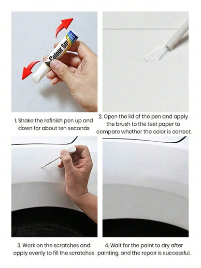 rayhong 12ml Color Smart Car Tauch Up Scratch Repair Pen, Repair Car Paint Easily And Quickly, Premium Deep Scratch Repair, Car Touch-Up Paint Brush Auto Repair Tool, For Car/Motorcycle/Bo