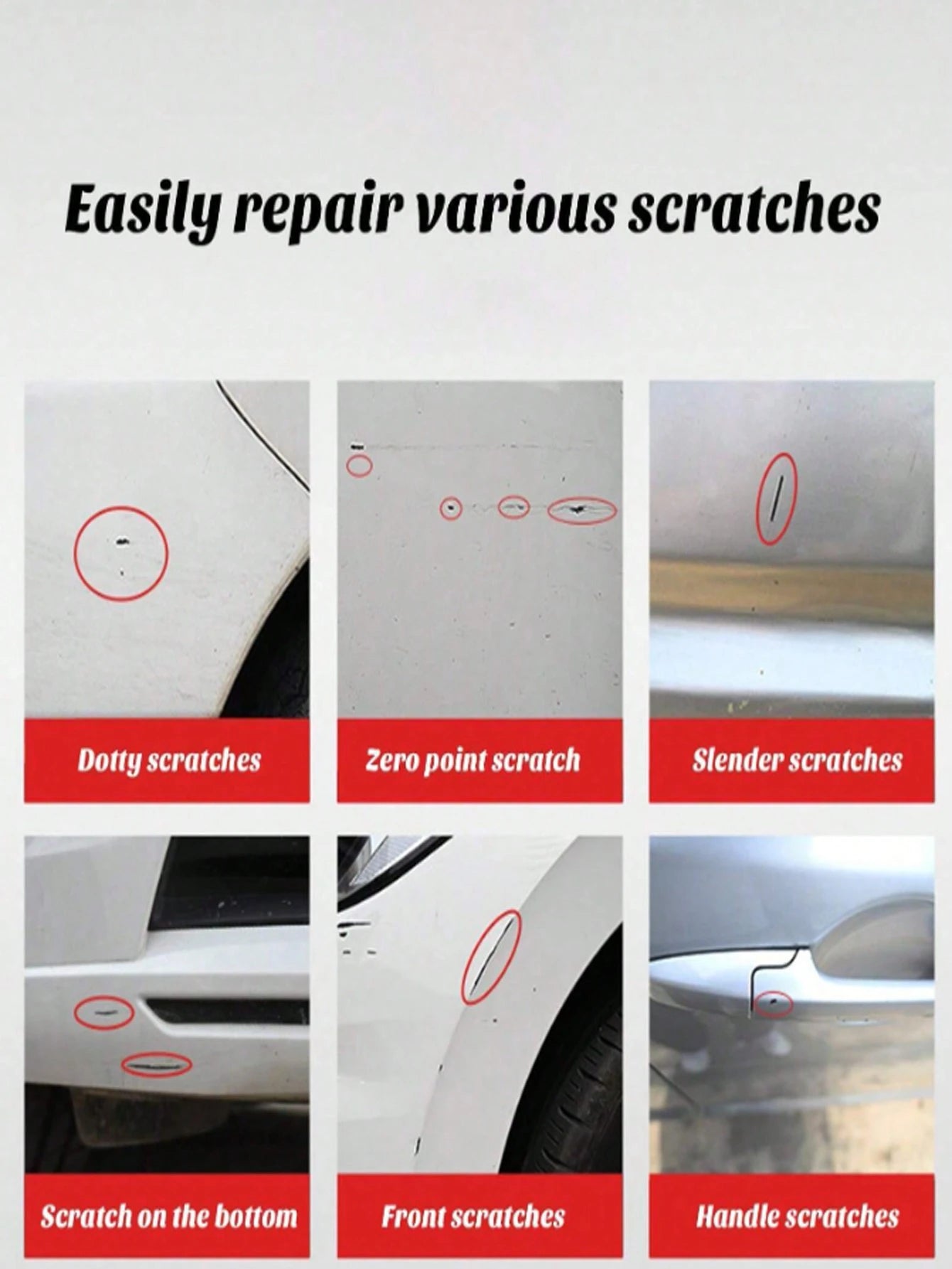 rayhong 12ml Color Smart Car Tauch Up Scratch Repair Pen, Repair Car Paint Easily And Quickly, Premium Deep Scratch Repair, Car Touch-Up Paint Brush Auto Repair Tool, For Car/Motorcycle/Bo