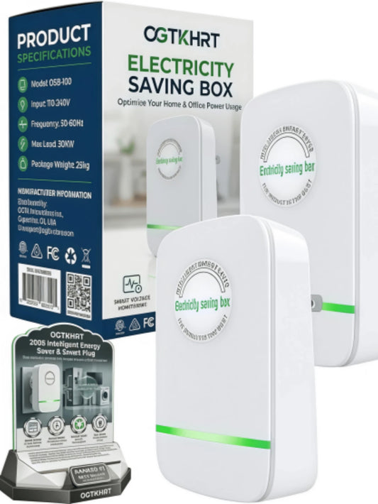 Reduce Electricity Bills Electricity Saving BoxPower Optimizer Device Smart Save Plug Power Saver Voltage Optimization Surge Protection Thermoregulation Outlet Home Office Compact Plug And Play Energy