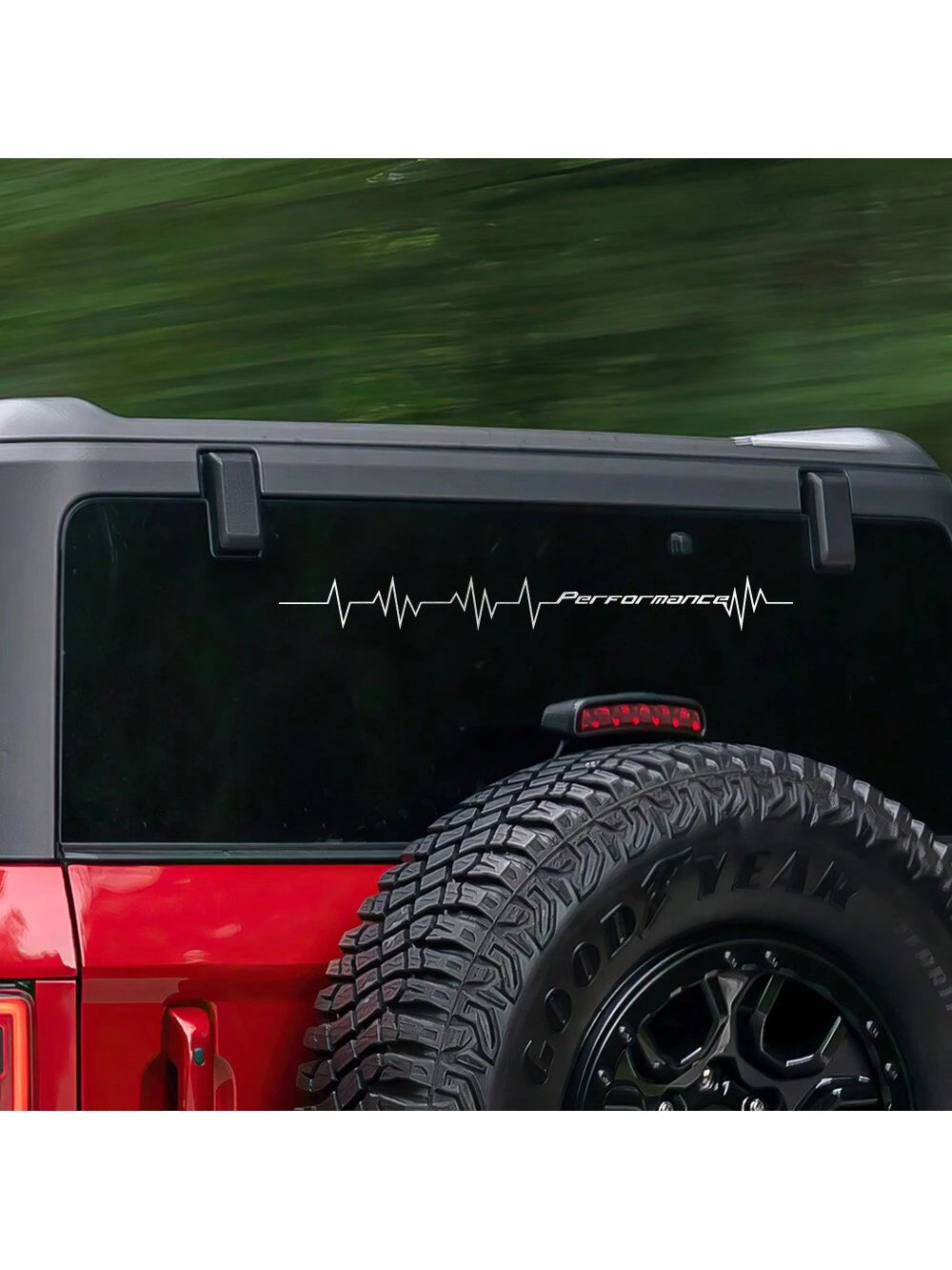 Reflective Performance Heartbeat Line Sticker Car Windshield Windscreen Bumper Hood Decor Decal Auto Vehicle Vinyl Decoration