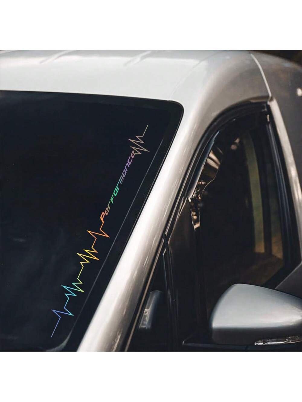 Reflective Performance Heartbeat Line Sticker Car Windshield Windscreen Bumper Hood Decor Decal Auto Vehicle Vinyl Decoration