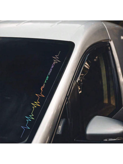 Reflective Performance Heartbeat Line Sticker Car Windshield Windscreen Bumper Hood Decor Decal Auto Vehicle Vinyl Decoration
