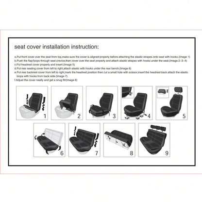 REMAX 2pcs Front Car Seat Covers With Airbag Compatible, Universal Fit Car Seat Cushions, New Design For Women