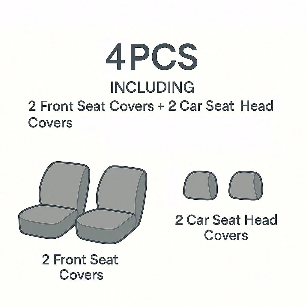 REMAX 2pcs Front Car Seat Covers With Airbag Compatible, Universal Fit Car Seat Cushions, New Design For Women
