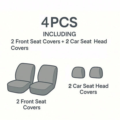 REMAX 2pcs Front Car Seat Covers With Airbag Compatible, Universal Fit Car Seat Cushions, New Design For Women