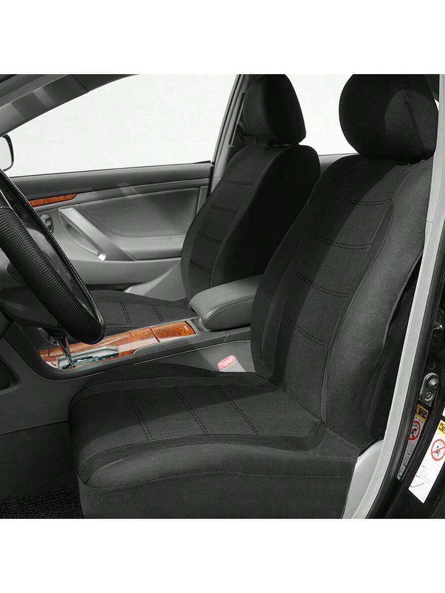 REMAX 2pcs Front Car Seat Covers With Airbag Compatible, Universal Fit Car Seat Cushions, New Design For Women