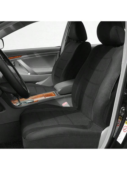 REMAX 2pcs Front Car Seat Covers With Airbag Compatible, Universal Fit Car Seat Cushions, New Design For Women