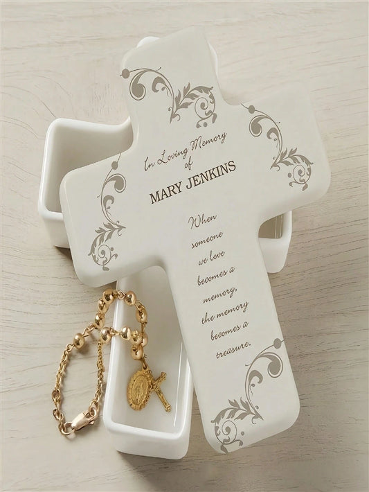 Resin Silicone Mold Cross Shape Storage Box Molds Mini Cross Candle Holder Mold For DIY Clay Plaster Vessels Of Faith Molds Jewelry Container Molds Festival Gifts Home Decorations Mold