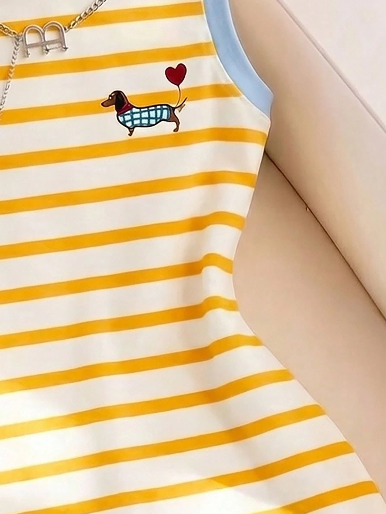Resyla New Fashion Versatile Striped Print Camisole Dress For Women