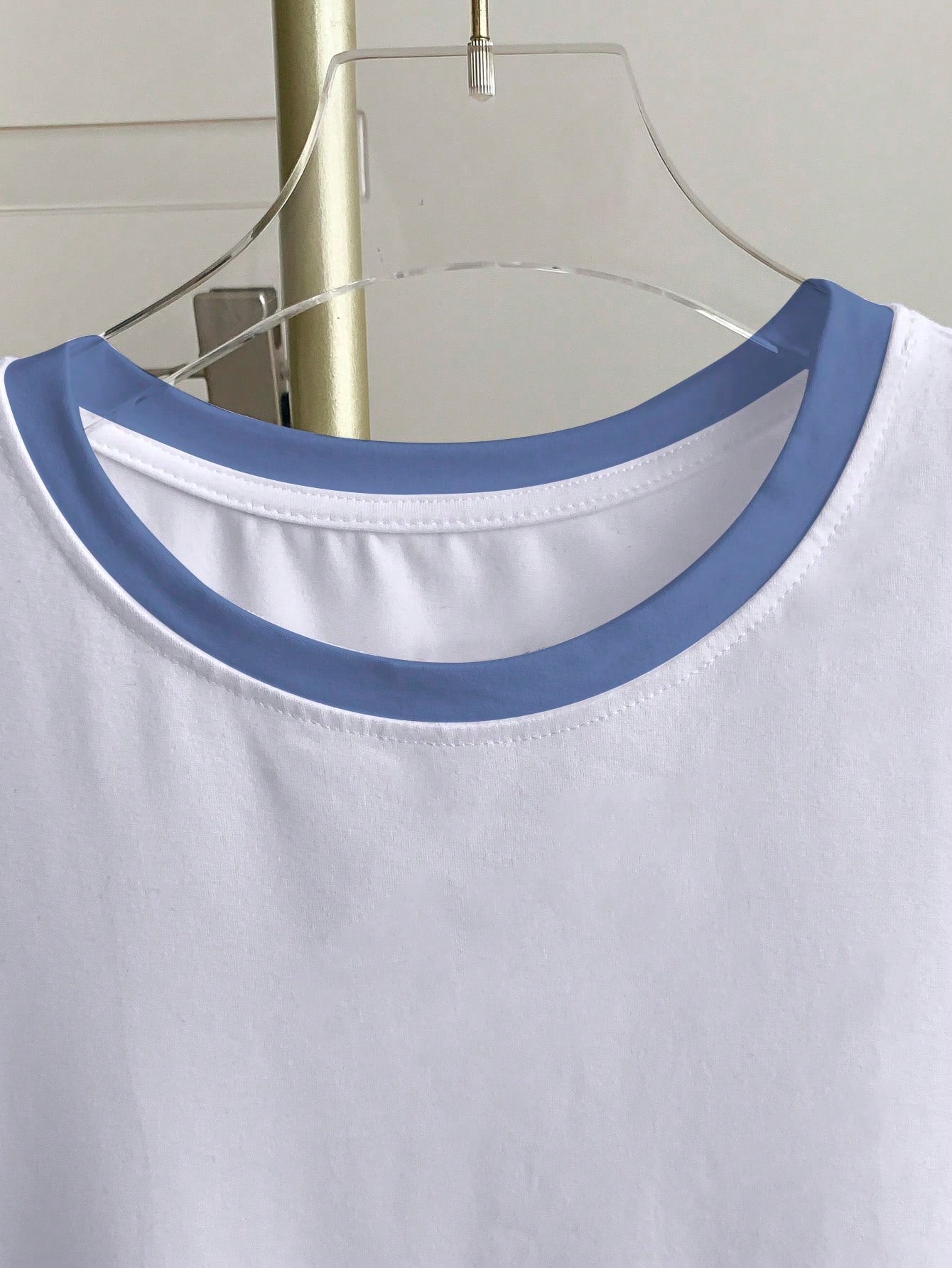 Resyla Women's Colorblock Striped Graphic Print Short Sleeve Casual Round Neck T-Shirt