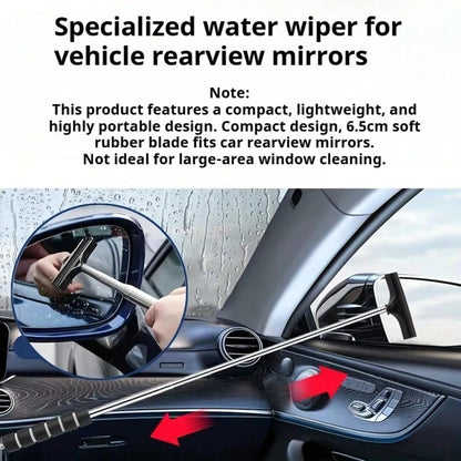 Retractable Car Rearview Mirror Windshield Wiper, Mini Car Window Cleaning Squeegee