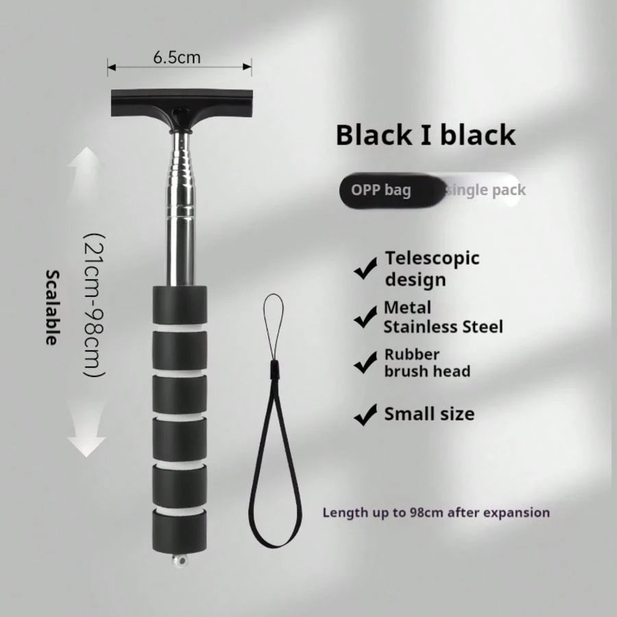 Retractable Car Rearview Mirror Windshield Wiper, Mini Car Window Cleaning Squeegee