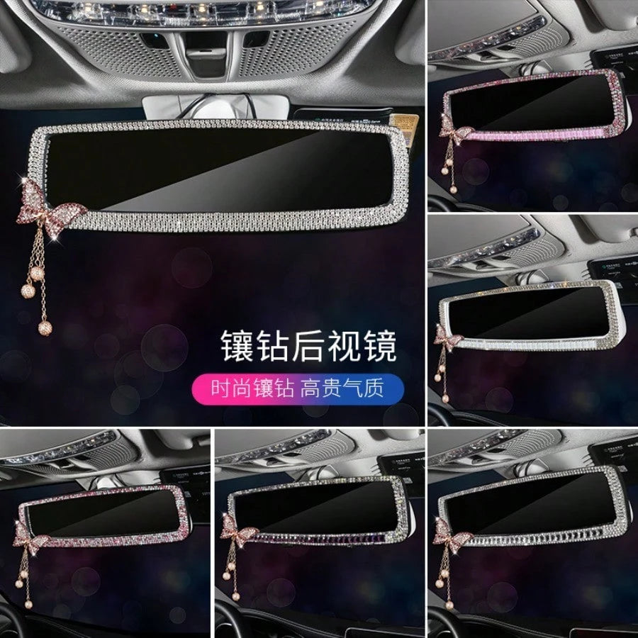 Rhinestone Butterfly Rearview Mirror Pendant, Car Interior Decor & Creative Auto Accessories