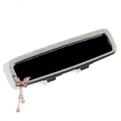 Rhinestone Butterfly Rearview Mirror Pendant, Car Interior Decor & Creative Auto Accessories