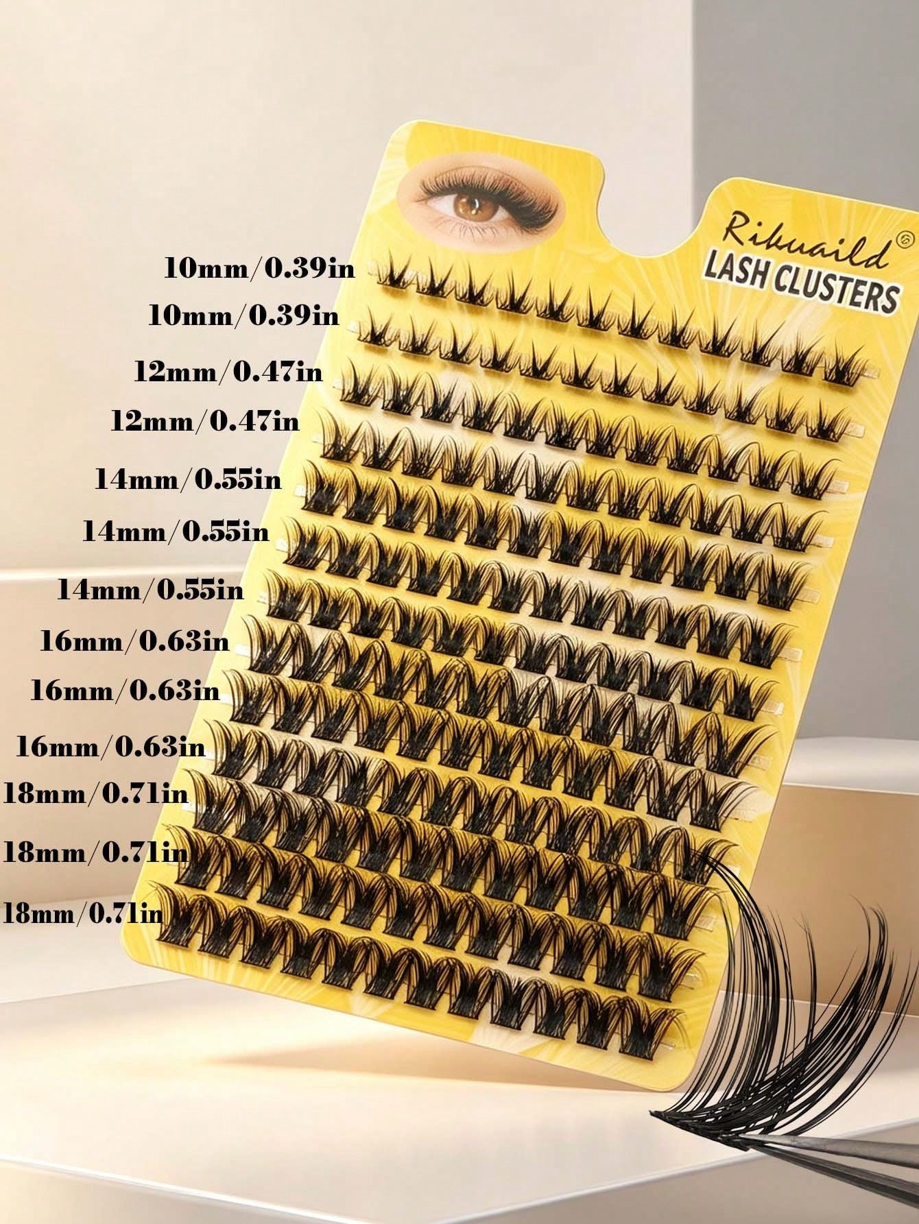 Rikuaild 156PCS DIY Cat Eye Eyelash Fairy Eyelash Wispy Lashes Cluster Spiky Personal Eyelash 10-18mm DIY Eyelash Pack Beginner-Friendly