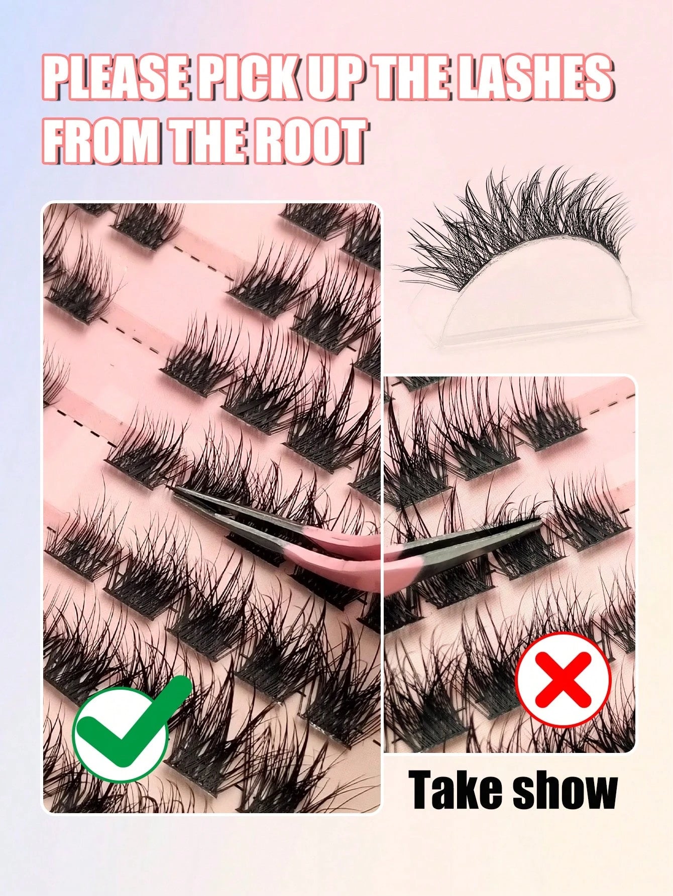 Rikuaild 80pcs/Pack Single Strand Moisturizing Eyelashes, D Curl Fluffy Faux Mink Lashes, Eyelash Extension, Moisturizing Effect, Cartoon Lashes, Natural Makeup Look, DIY Cosplay & Daily Charm Lash Cl