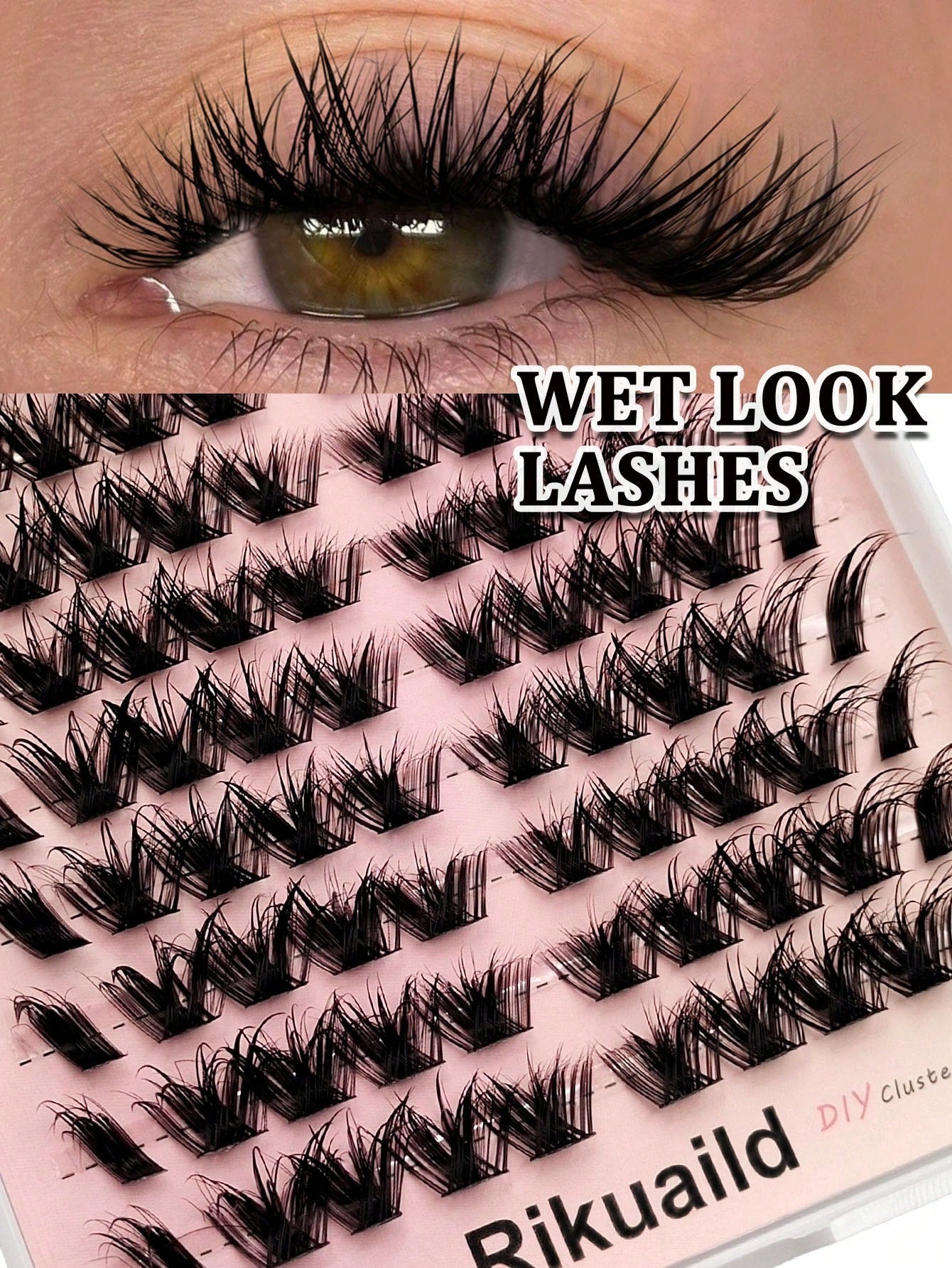 Rikuaild 80pcs/Pack Single Strand Moisturizing Eyelashes, D Curl Fluffy Faux Mink Lashes, Eyelash Extension, Moisturizing Effect, Cartoon Lashes, Natural Makeup Look, DIY Cosplay & Daily Charm Lash Cl