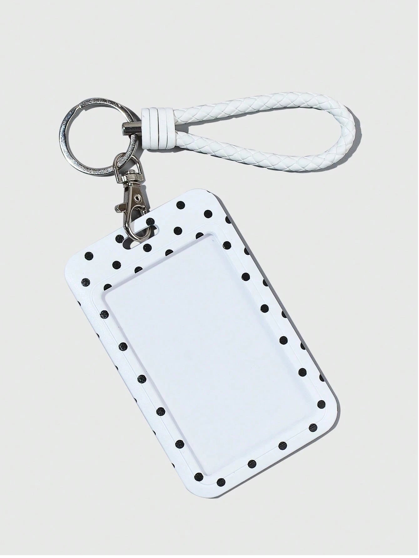ROMWE Kawaii 1 Cute Polka Dot Slider Card Holder Visual ID Card Bank Card Storage Cabinet Tool