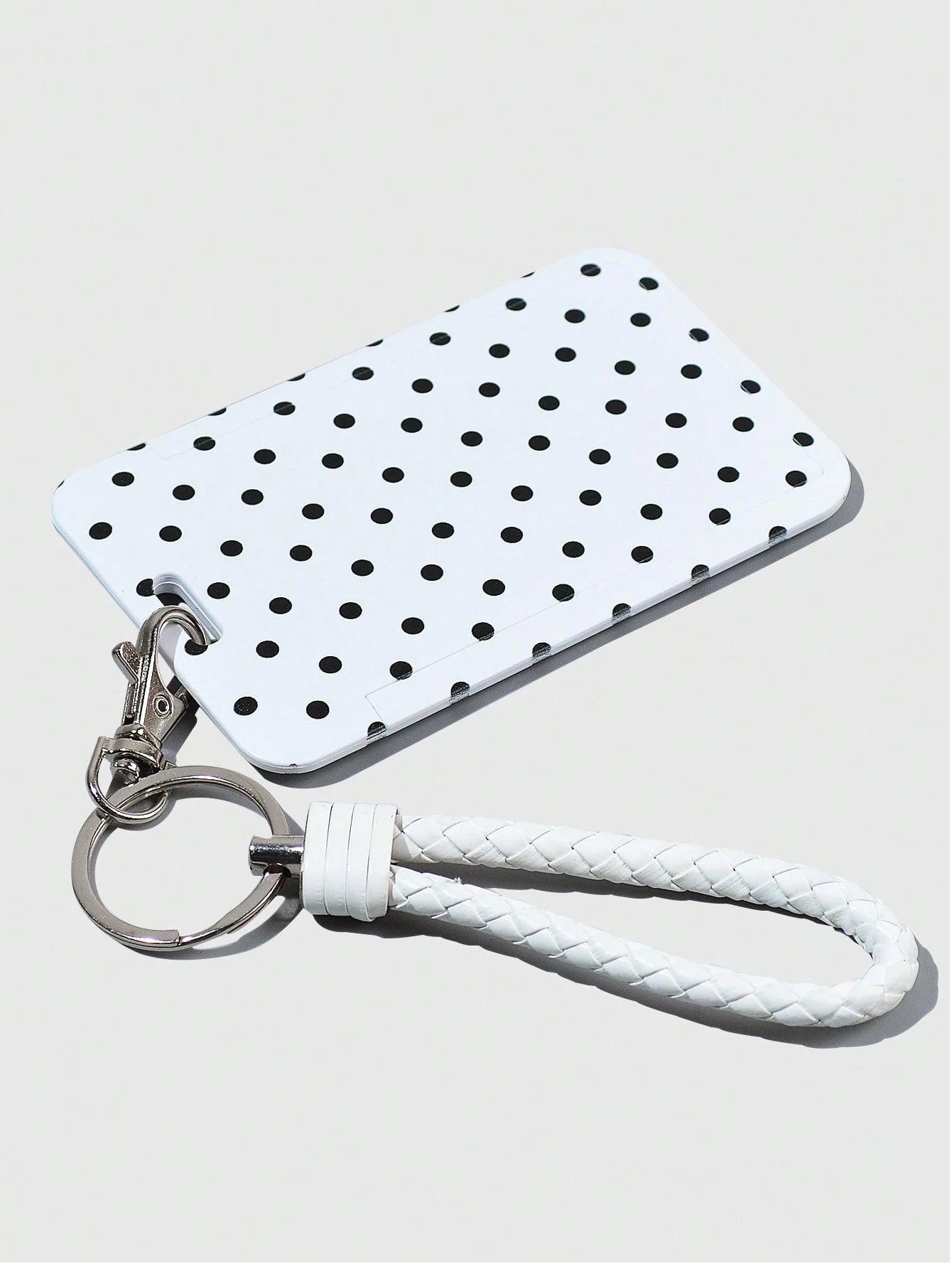 ROMWE Kawaii 1 Cute Polka Dot Slider Card Holder Visual ID Card Bank Card Storage Cabinet Tool