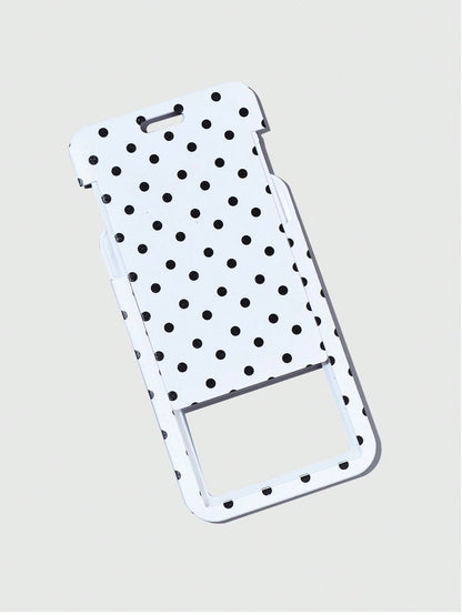 ROMWE Kawaii 1 Cute Polka Dot Slider Card Holder Visual ID Card Bank Card Storage Cabinet Tool