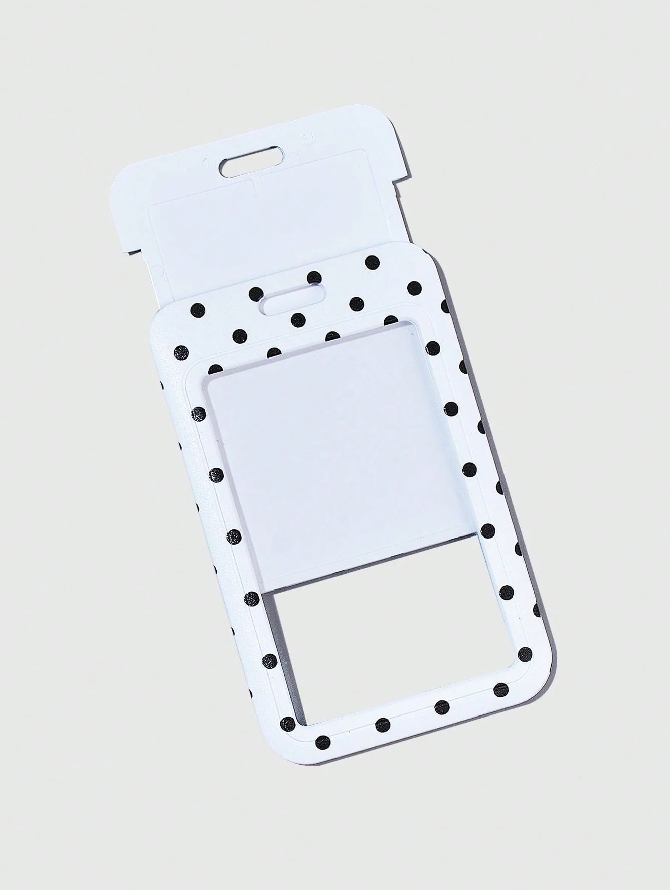ROMWE Kawaii 1 Cute Polka Dot Slider Card Holder Visual ID Card Bank Card Storage Cabinet Tool
