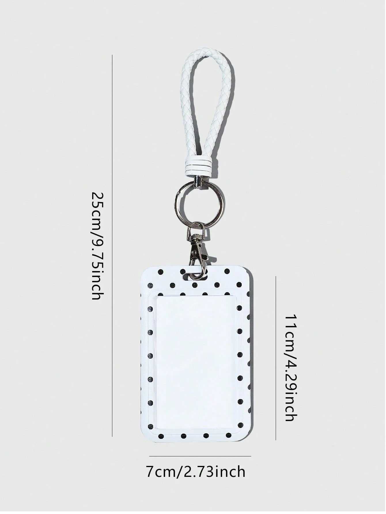 ROMWE Kawaii 1 Cute Polka Dot Slider Card Holder Visual ID Card Bank Card Storage Cabinet Tool