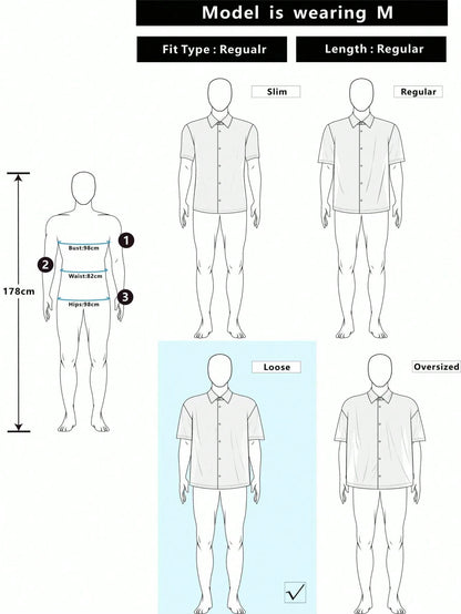 ROMWE MEN Men's Short Sleeve Deconstructed Design Casual Shirt
