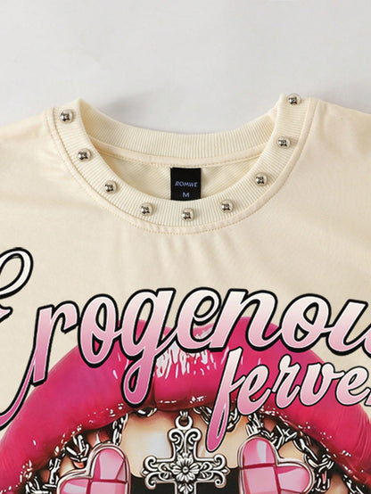 ROMWE MEN Street Life Men's Printed Rivet Loose Tank Top