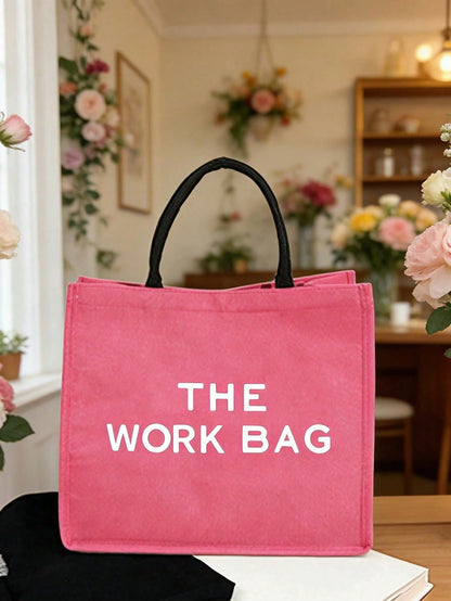 Rose Red Floral Print Linen Tote Bag, Rose Red Canvas Shopping Bag, Teacher Appreciation Gift, Women's Large Capacity Linen Handbag. Large Capacity, Can Carry Small Wallet, Ideal Shopping Bag. Multifu