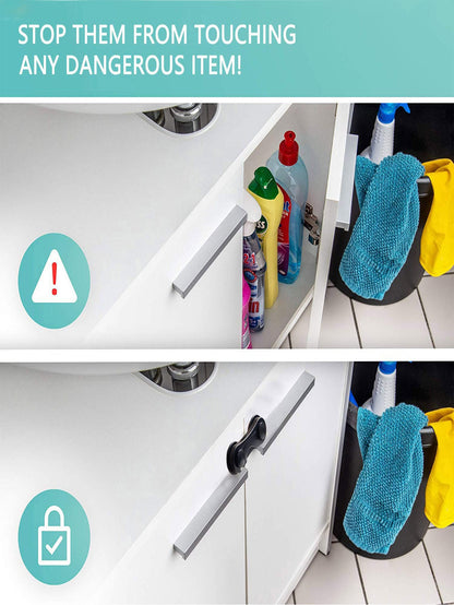 Safety Lock Daily Protection Accessories Baby Lock Suitable For Cabinets, Drawers, Refrigerators And More. Easy Installation, No Drilling Required