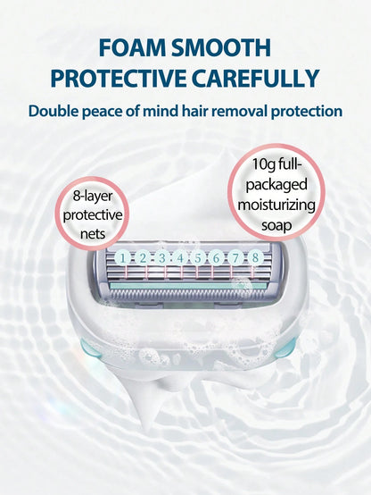 Schick Intuition Women's Pure Nourishing Razor| 2 Pack Intuition Razor Blade Refills, Containing Organic Cocoa Butter, Suitable For Salon, Beauty, Travel, Includes Hair Care Products And Accessories